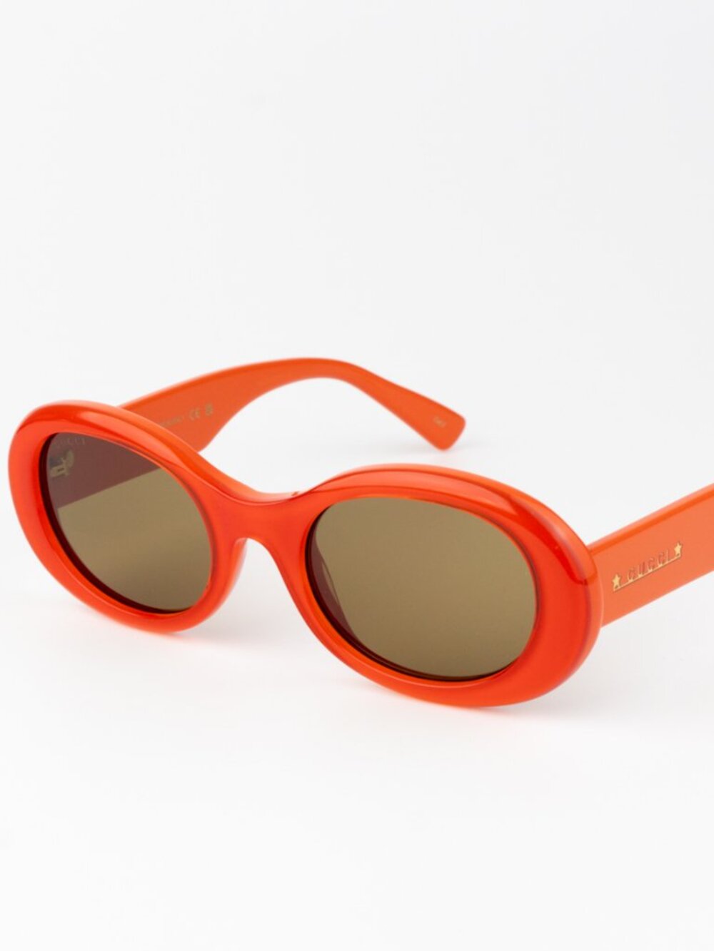 NEW Gucci GG1587S 003 Orange Brown Women Oval Sunglasses GG 1587S